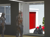 Click to see it big 3D-Molell, Detail aus dem Film 'Kartondorf'
